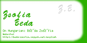 zsofia beda business card